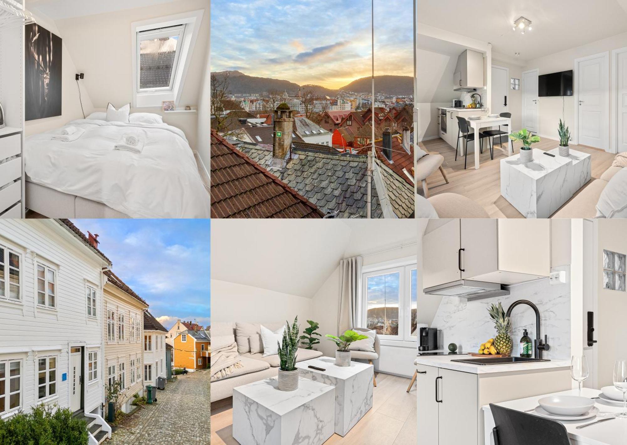 Ferienwohnung View To Bryggen - Renovated Dec 24 - Historic Cobblestone Street Bergen Exterior foto